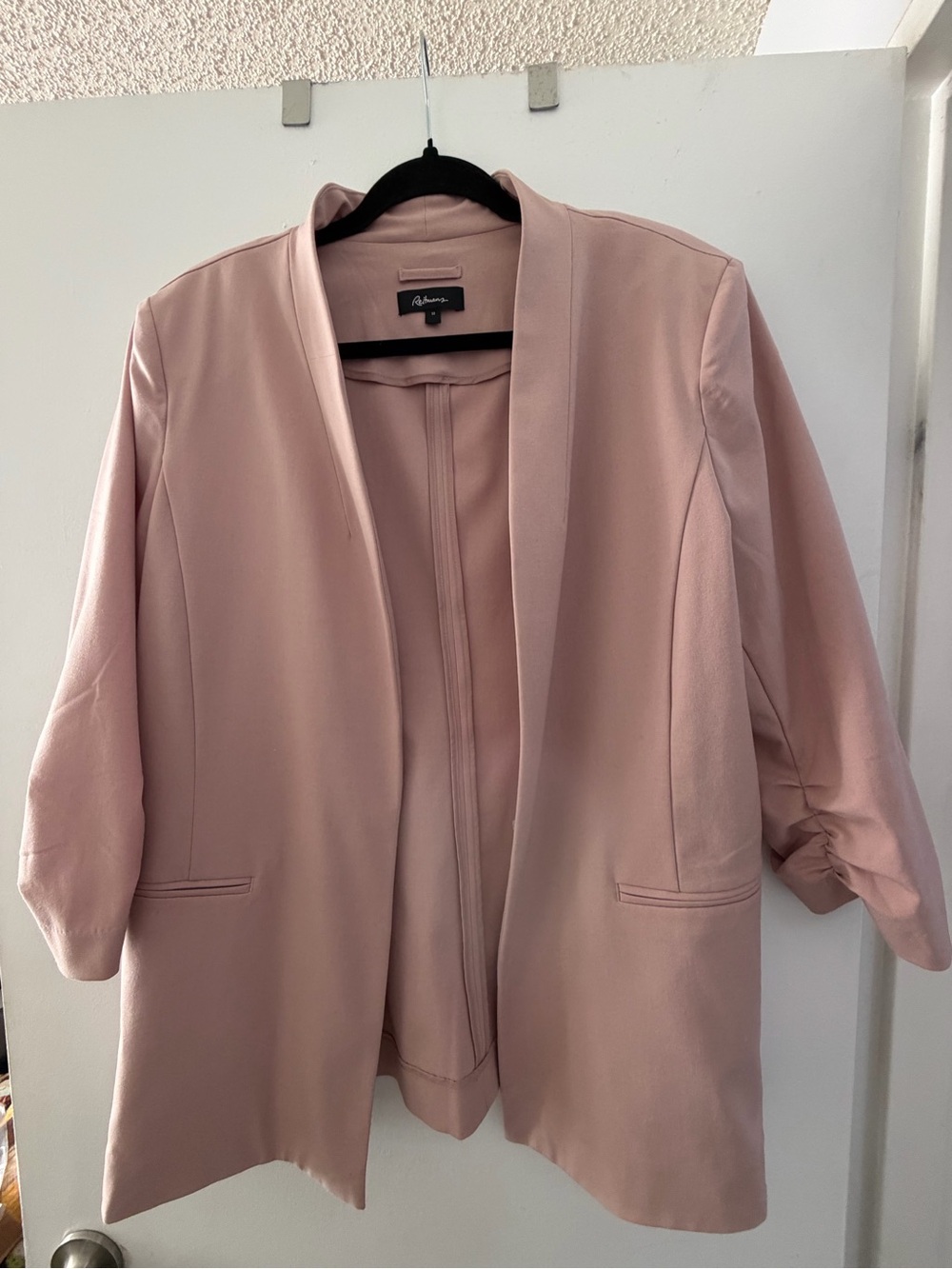 Reitmans Blush Pink Open-Front Blazer